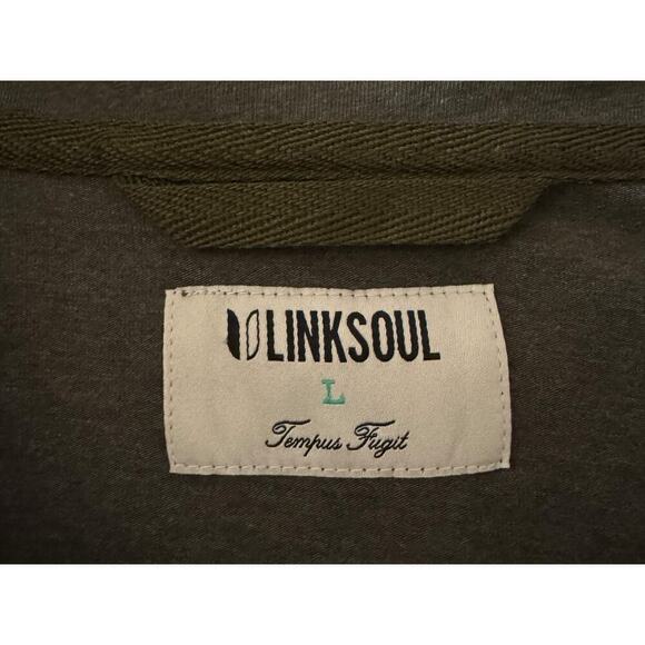 LinkSoul NEW Quarter Zip Men's Large Gray Pullover Luxury Golf Lightweight - Picture 7 of 7